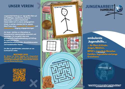 Vorschaubild des Flyer Jungenarbeit Hamburg e.V.- HzE- und-Familienrat
