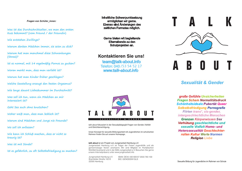 Vorschaubild des Flyer talk about für Schule